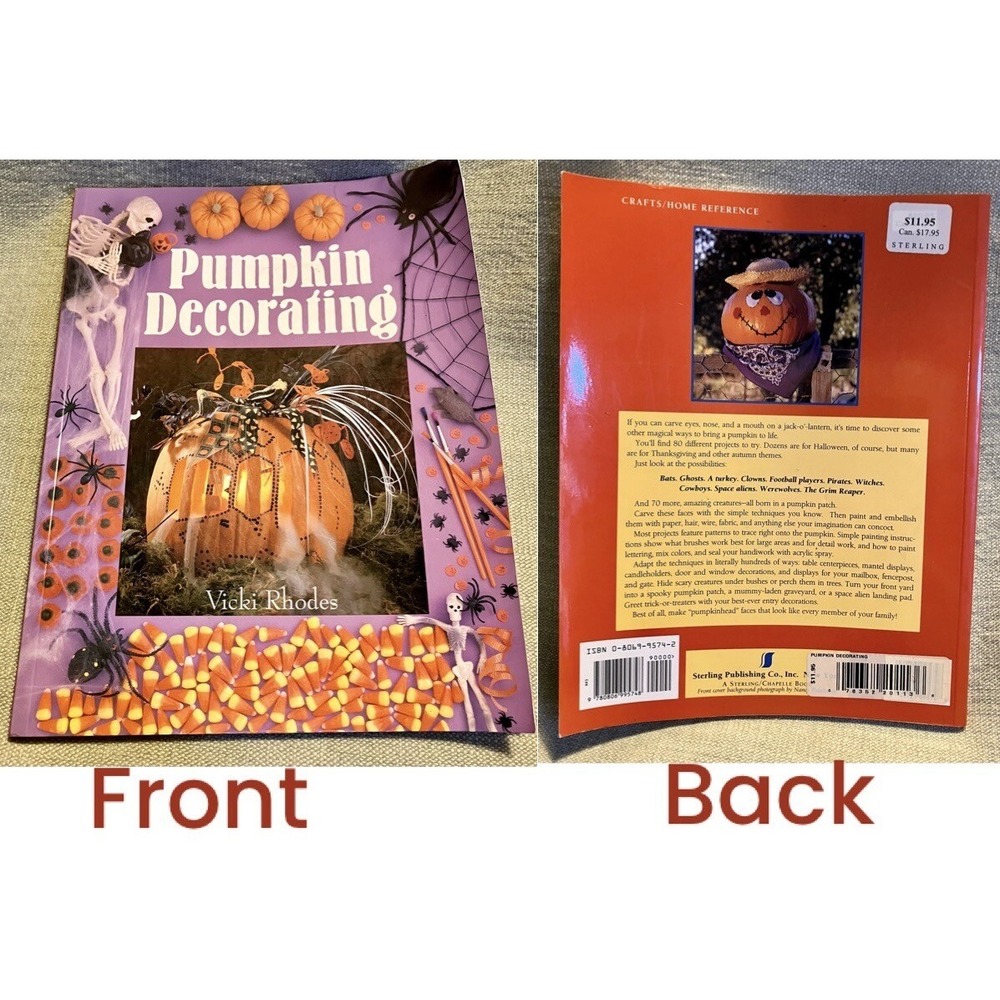 Pumpkin Decorating Vicki Rhodes 80 Projects Halloween Craft Book 1997 Sterling